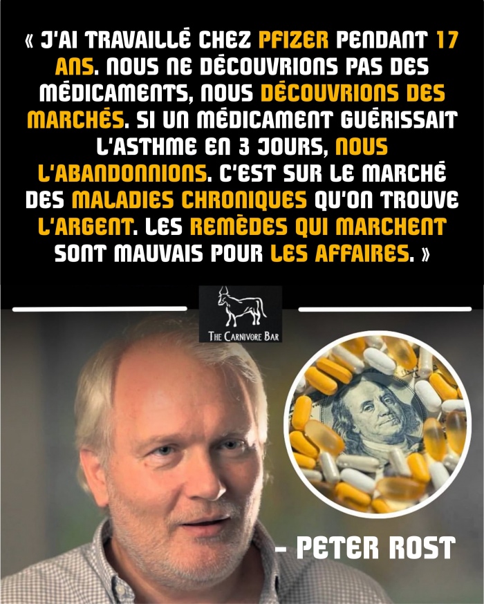 Rost: Ils ne cherchent pas des m�dicaments, ils cherchent des march�s. Un m�dicament qui marche n'est pas bon pour le business. On l'abandonne