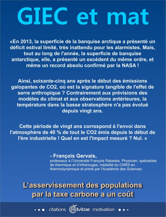 Climat: en vingt ans d'missions de CO2 galopantes l'impact sur le climat est nul 