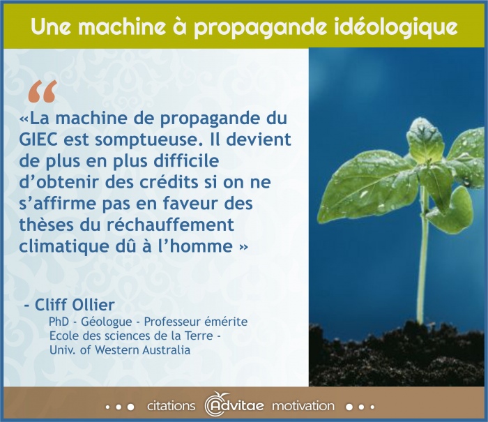 La machine de propagande du GIEC rend de plus en plus difficile dobtenir des crdits si on est pas en accord avec elle