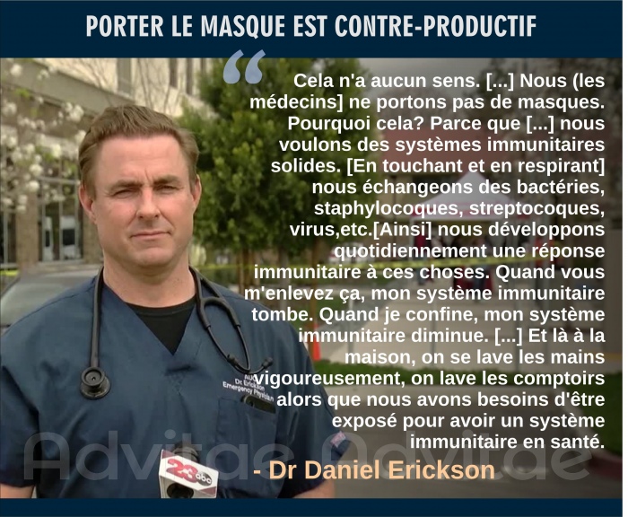 Covid: Nous les mdecins ne portons pas de masques parce que nous voulons un systme immunitaire solide 