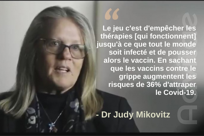 Le jeu c'est d'empcher les thrapies qui fonctionnent jusqu' ce que tout le monde soit infect et de pousser alors le vaccin