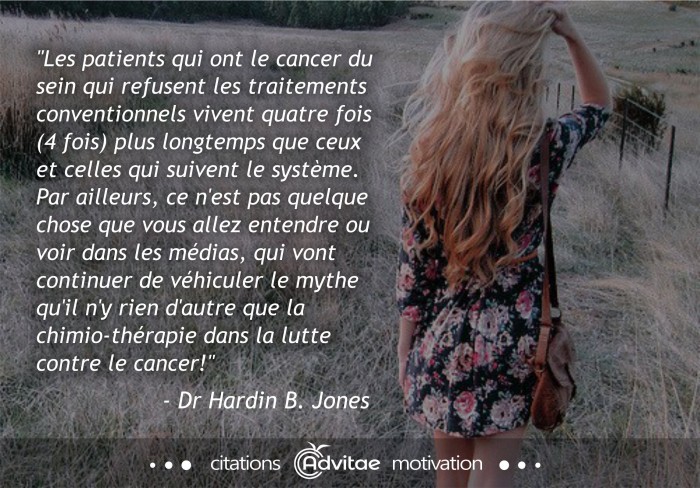 Les cancereux du sein qui refusent la chimio vivent quatre fois plus longtemps