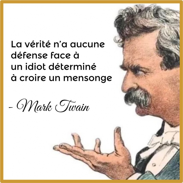 La vrit na aucune  dfense face  un idiot dtermine  croire un mensonge 