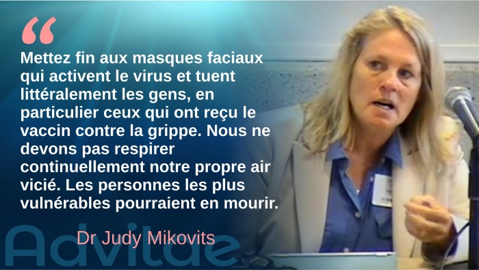 Mettez fin aux masques faciaux qui activent le virus et tuent littralement les gens, en particulier ceux vaccins contre la grippe