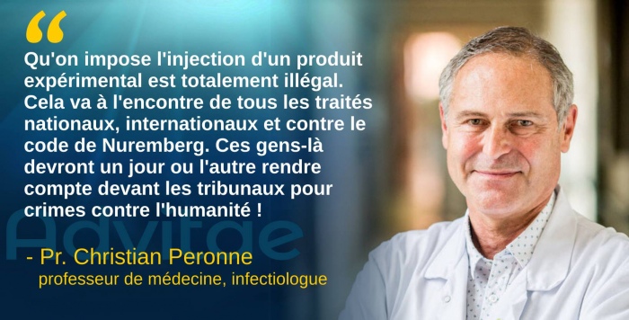 Peronne: l'injection d'un produit exprimental est un crime contre l'humanit qui va  l'encontre des traits internationaux