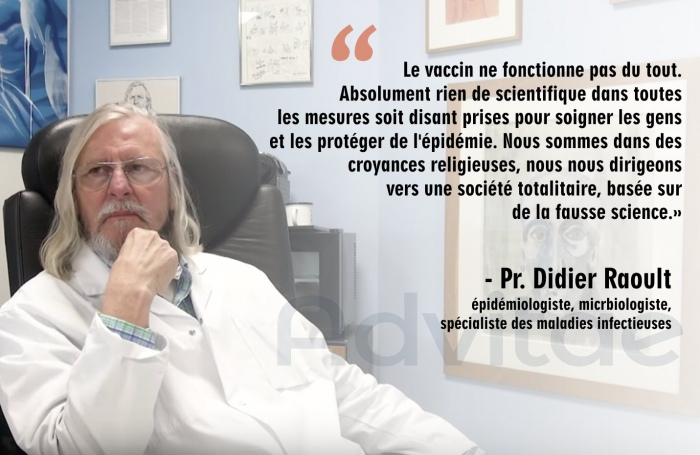 Raoult : Le vaccin ne fonctionne pas du tout et rien dans les mesures n'est scientifique