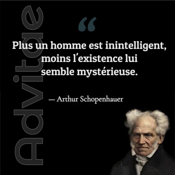 Plus un homme est inintelligent, moins l'existence lui semble mystrieuse
