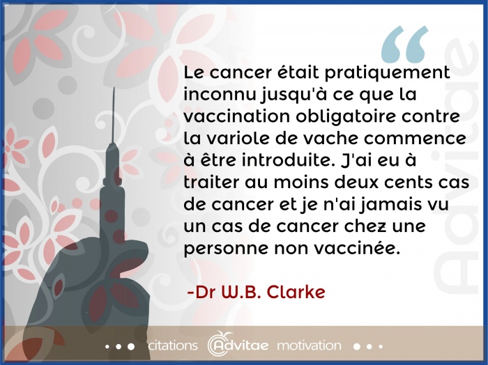 Le cancer tait pratiquement inconnu avant la vaccination contre la variole de vache