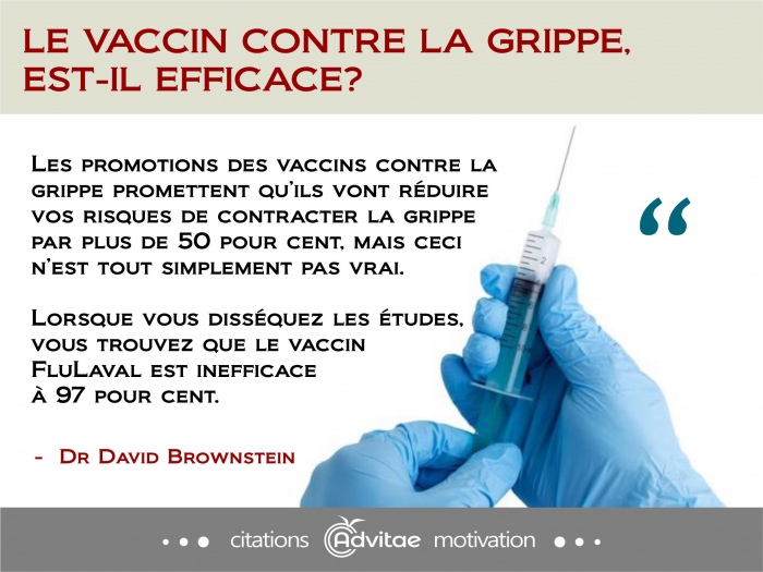 Le vaccin contre le grippe est inefficace  97%