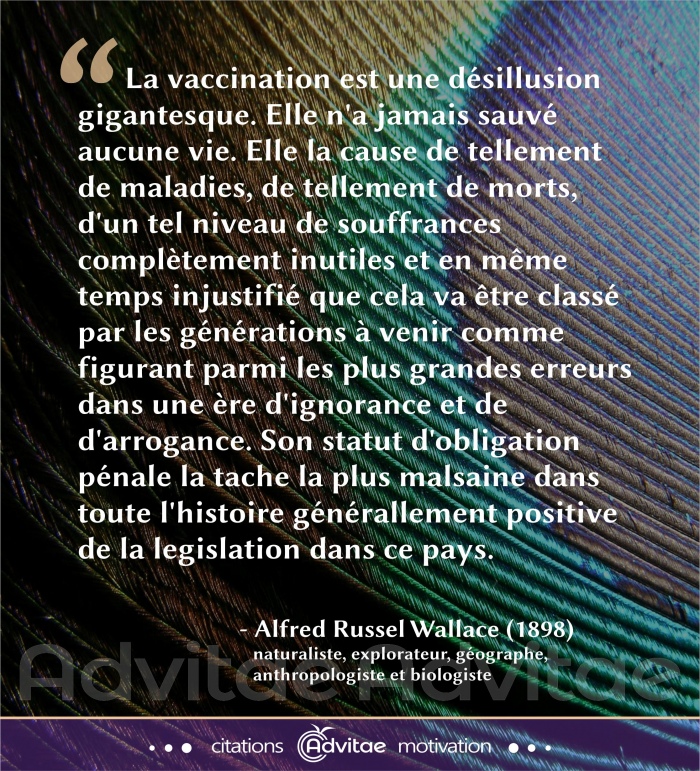 La vaccination est une dsillusion gigantesque qui n'a jamais sauv de vie mais qui a cr maladie, mort et souffrances
